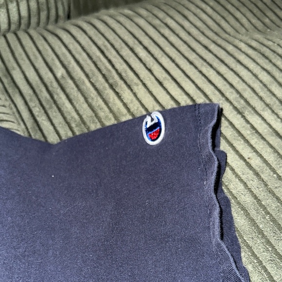 Champion Navy Blue Tee with Blue Logo - Picture 3 of 7